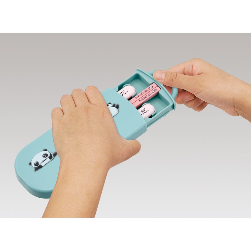 子供用 抗菌 お弁当 トリオセット 開けやすいスライド式（箸、スプーン