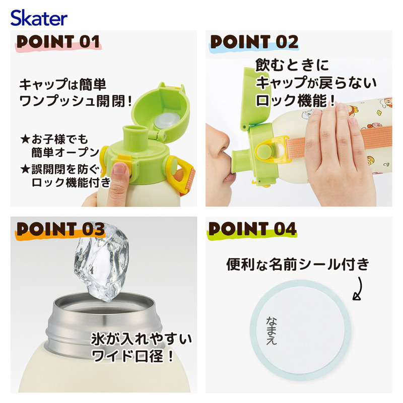 直飲みダイレクトステンレスボトル 600ml 星のカービィ ピクニック