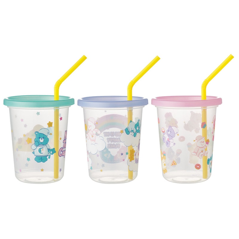 ストロー付タンブラー 320ml/3個セットすみっコぐらし フェイス
