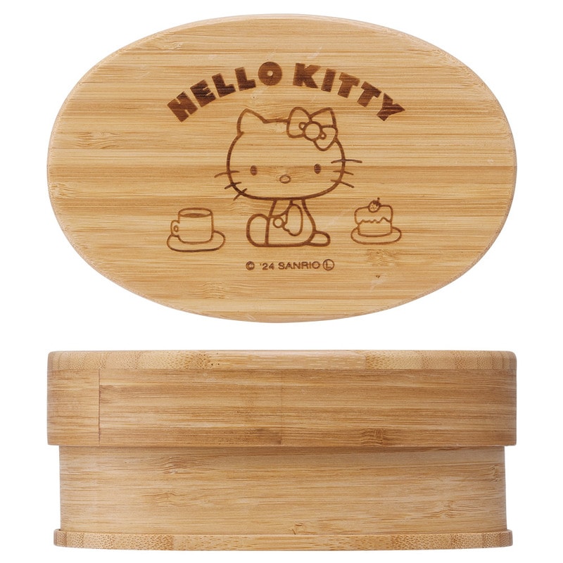 竹製 ランチ ボックス 600ml 弁当箱 1段 一段 和風 シンプル 小判型