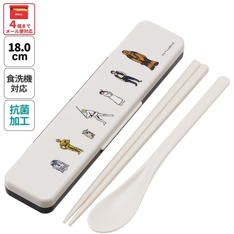 スターウォーズ　箸　セット 抗菌音が鳴らないコンビセット(箸・スプーン) 箸18cm STARWARS