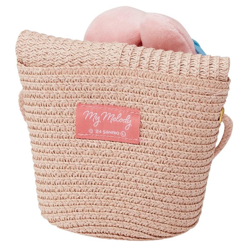 ストロー素材 フラップ型 ショルダー バッグ かばん カバン