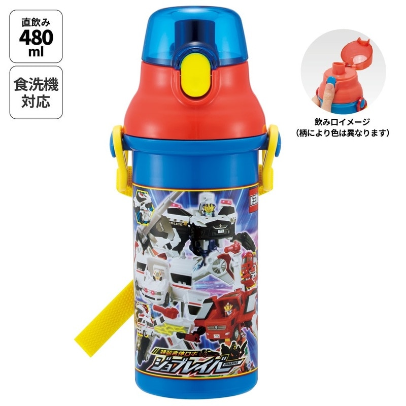 子供用 直飲み プラスチック 水筒 480ml ジョブレイバー