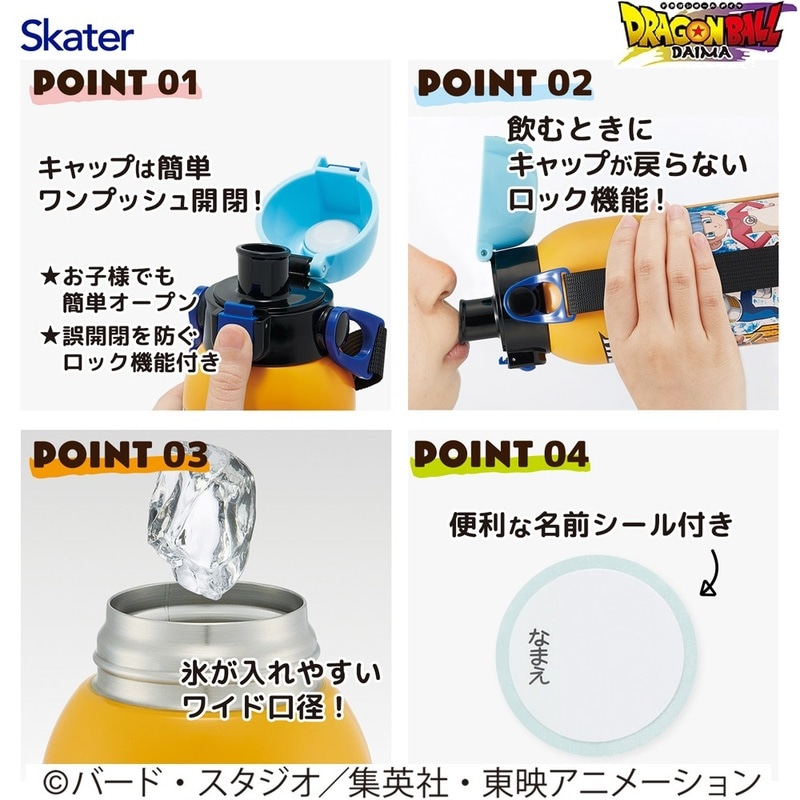 スケーター ダイレクトボトル 水筒 600ml 保冷専用 ステンレス 直飲み