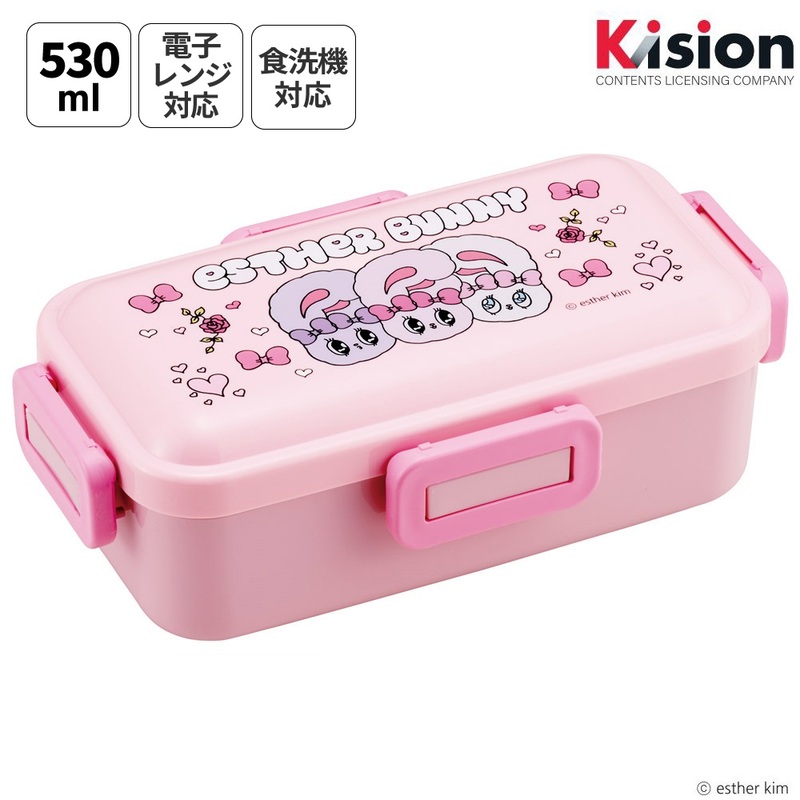 おかずがつぶれにくい ふわっと弁当箱 1段/530ml エスターバニー