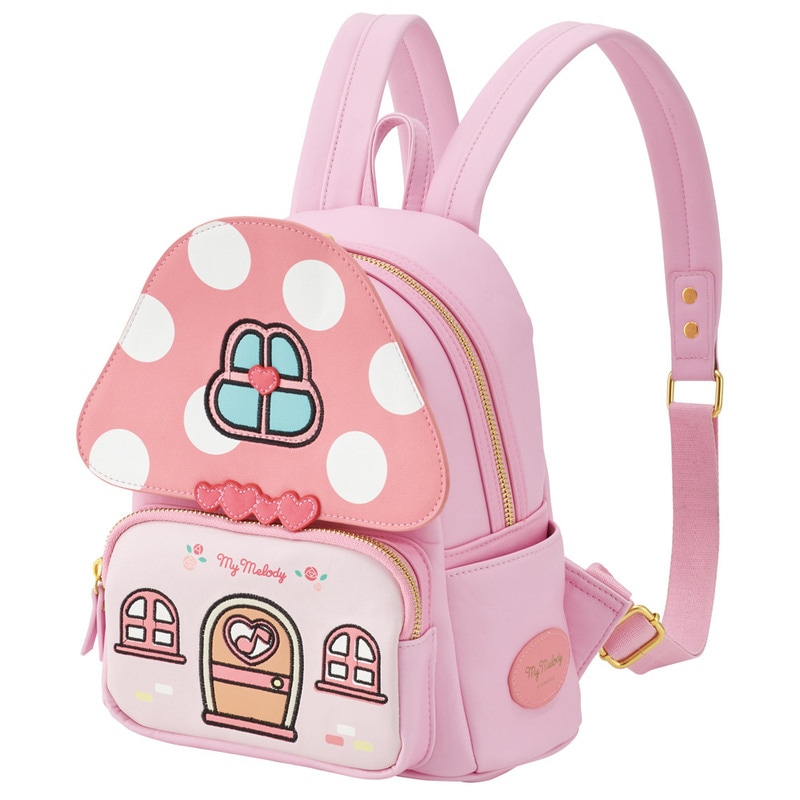 スケーター ミニ リュック おでかけ かばん カバン 子供 キッズ キャラクター かわいい skater RYUL60 マイメロディ マイメロ サンリオ 女の子 女子【こども お出かけ 可愛い　バッグ　バック　リュックサック　ミニリュック　カフェ　家型　お家型】 ミニ リュック おでかけ かばん バッグ 家型 カバン 子供 キッズ