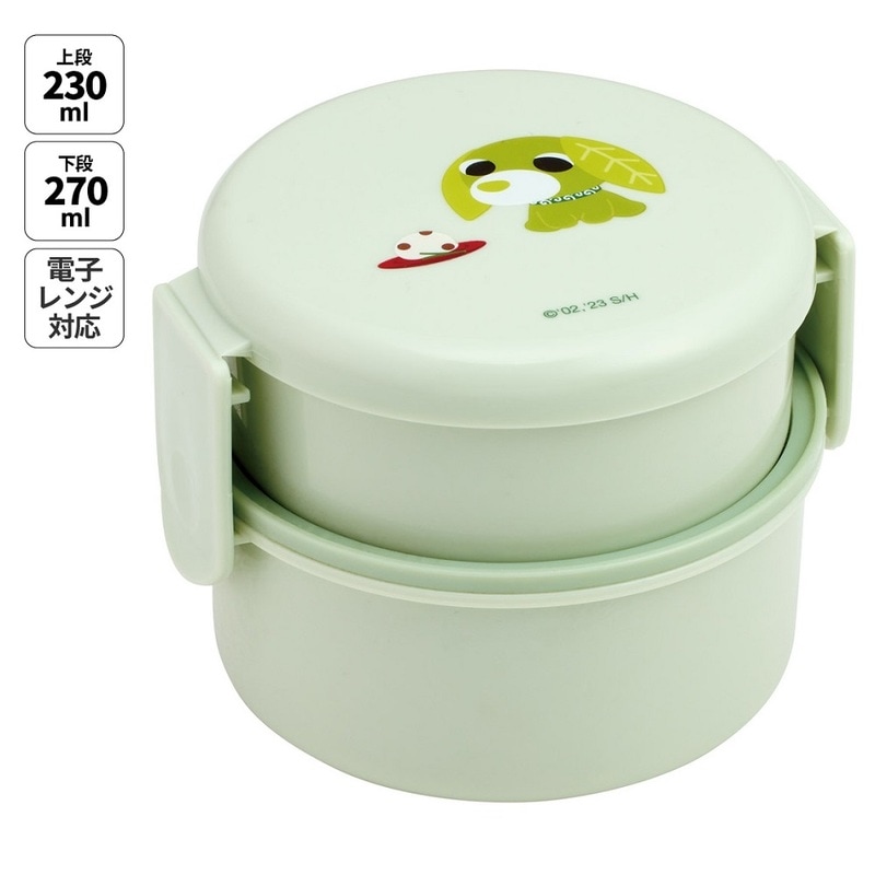 スケーター お弁当箱 二段 500ml 電子レンジ対応 丸型 かわいい