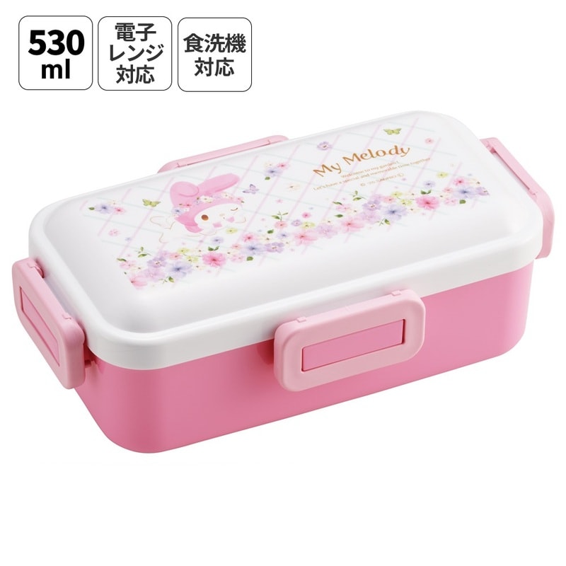 サンリオ食器·お弁当箱·水筒等（キティーちゃん、 マイメロ、 ポムポム） スケーター 弁当箱 2段 600ml 抗菌 ふわっと サンリオ