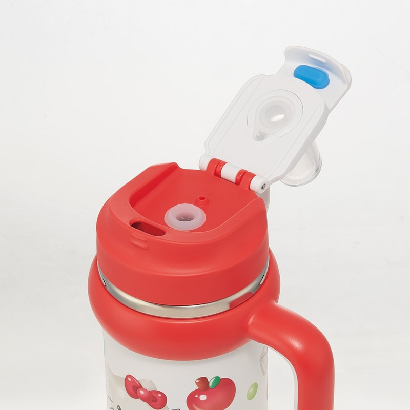 スケーター ハンドル付 タンブラー 830ml ストロー ステンレス ボトル