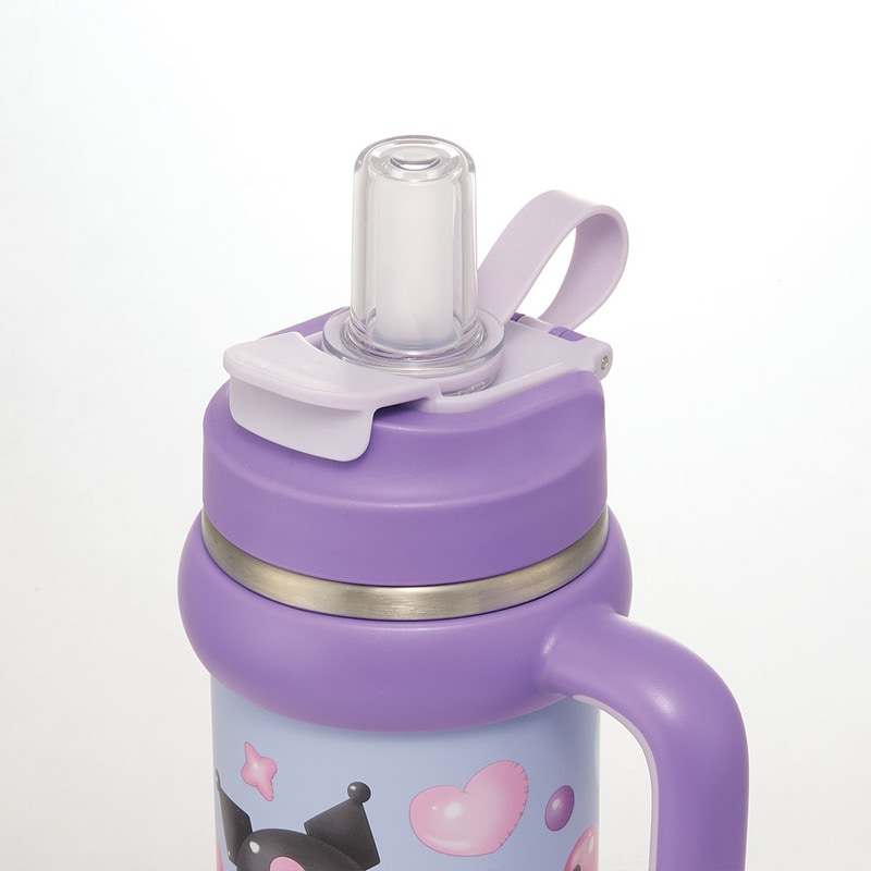 スケーター ハンドル付 タンブラー 830ml ストロー ステンレス ボトル