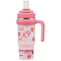 台湾限定 マイメロディータンブラー スケーター ハンドル付 タンブラー 830ml ストロー ステンレス ボトル