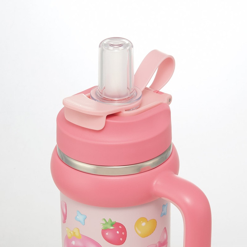 台湾限定 マイメロディータンブラー スケーター ハンドル付 タンブラー 830ml ストロー ステンレス ボトル