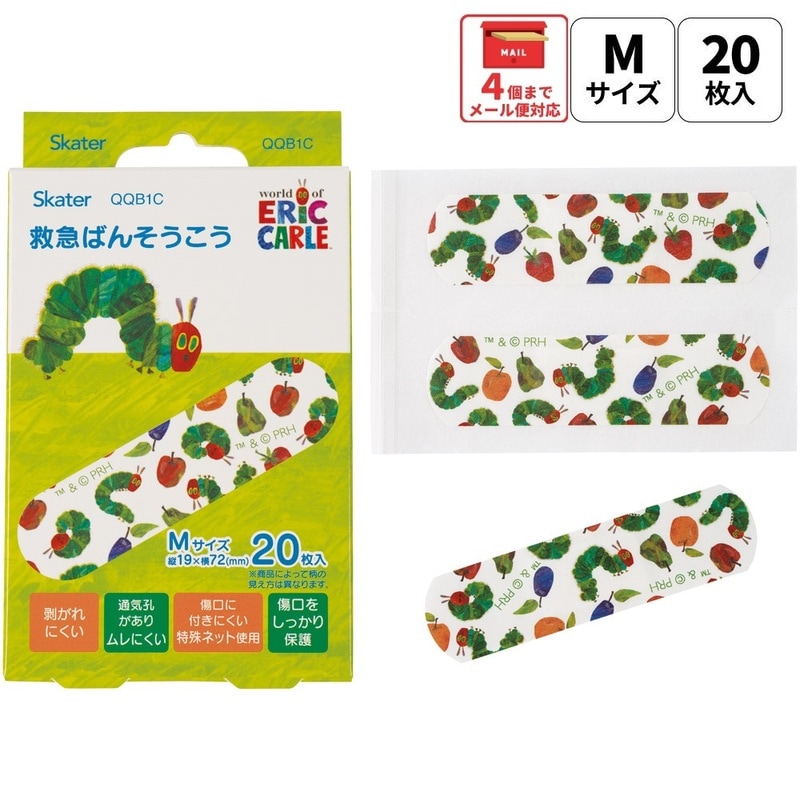 メール便対象品】 スケーター 絆創膏 キャラクター 可愛い 20枚入 M