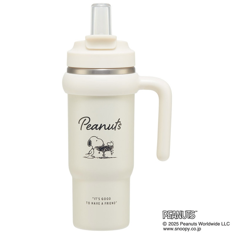 スケーター ハンドル付 タンブラー 830ml ストロー ステンレス ボトル