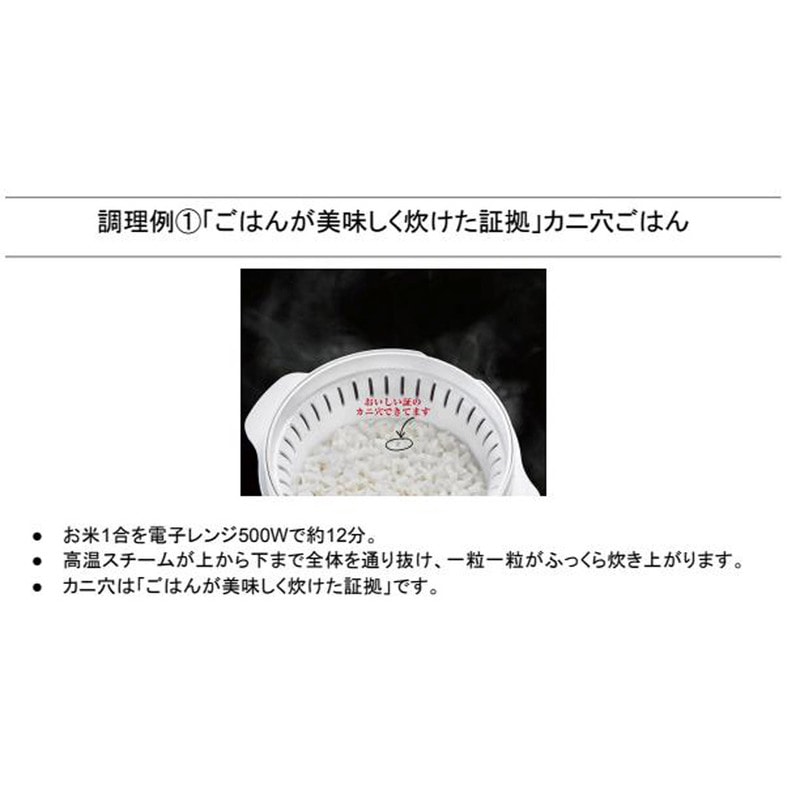 スケーター おいしいご飯の証明 カニ穴ができる 電子レンジ専用