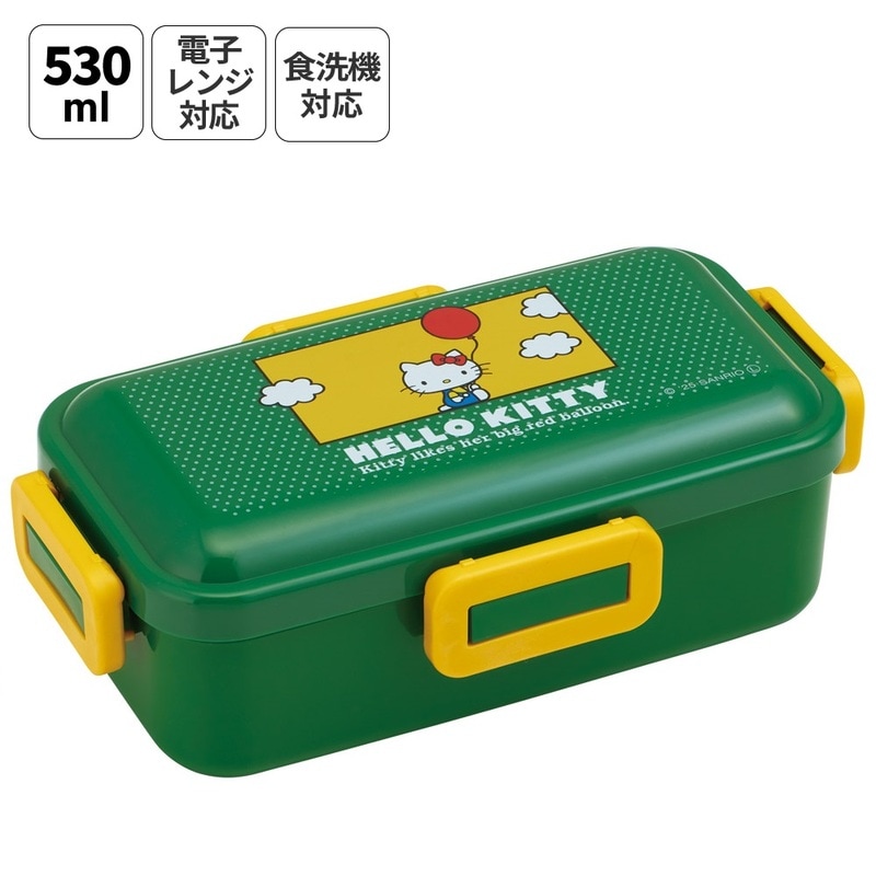 ハローキティ 調理器具　フライパン　秤　保存容器　ランチボックス　レトロ スケーター 弁当箱 530ml 大人 一段 仕切り 食洗機 レンジ 対応 日本製