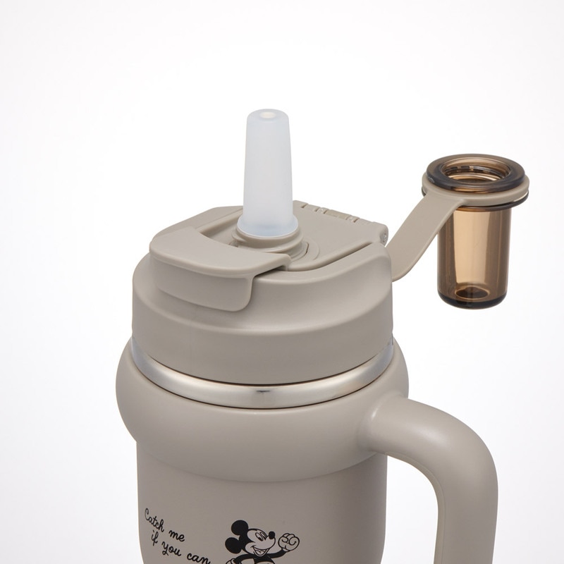 スケーター ハンドル付 タンブラー 570ml ストロー ステンレス ボトル