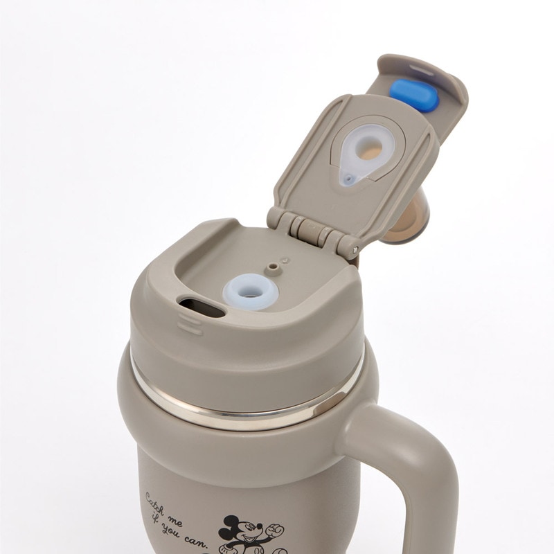 スケーター ハンドル付 タンブラー 570ml ストロー ステンレス ボトル