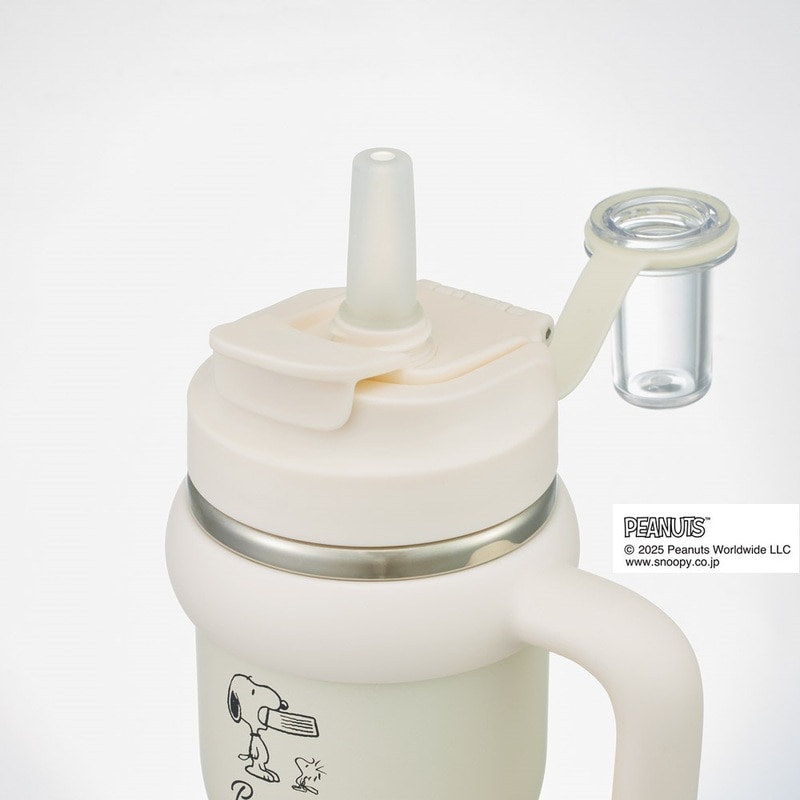 スケーター ハンドル付 タンブラー 570ml ストロー ステンレス ボトル