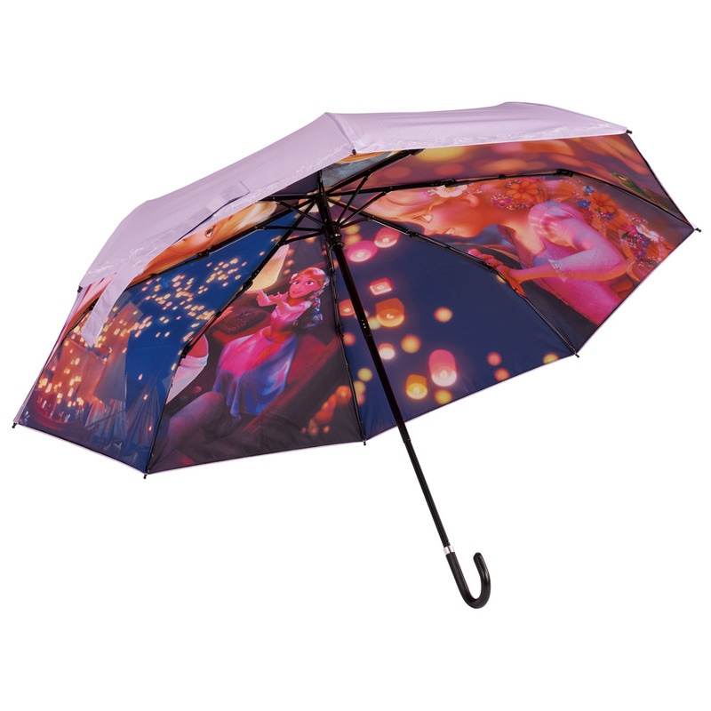 塔の上のディズニー ラプンツェル 折りたたみ傘 雨傘 日傘 UV スケーター 日傘 晴雨兼用 傘 UVカット 遮光 遮熱 両面印刷 折りたたみ