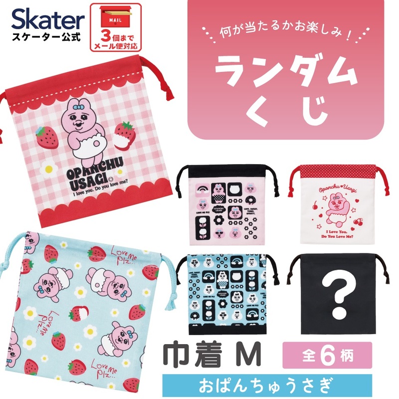 2scoop❤️ ミステリースクープ 送料込み！ 雑貨 キャラクターグッズ ✨ スケーター キャラクター ミステリーボックス巾着 単品 Mサイズ KBB21