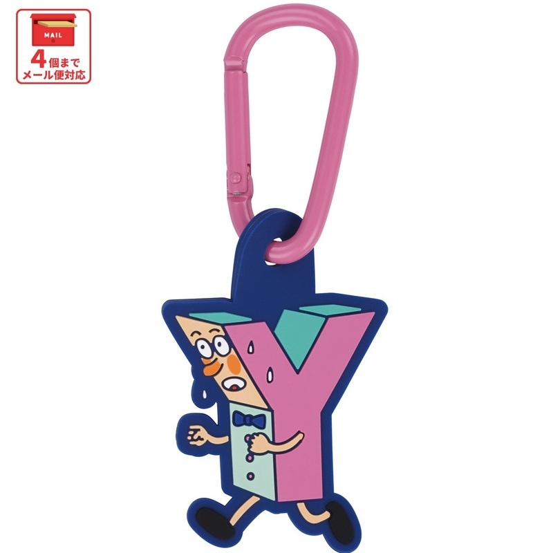 スケーター マスコット 付き カラビナ キーホルダー かわいい 目印
