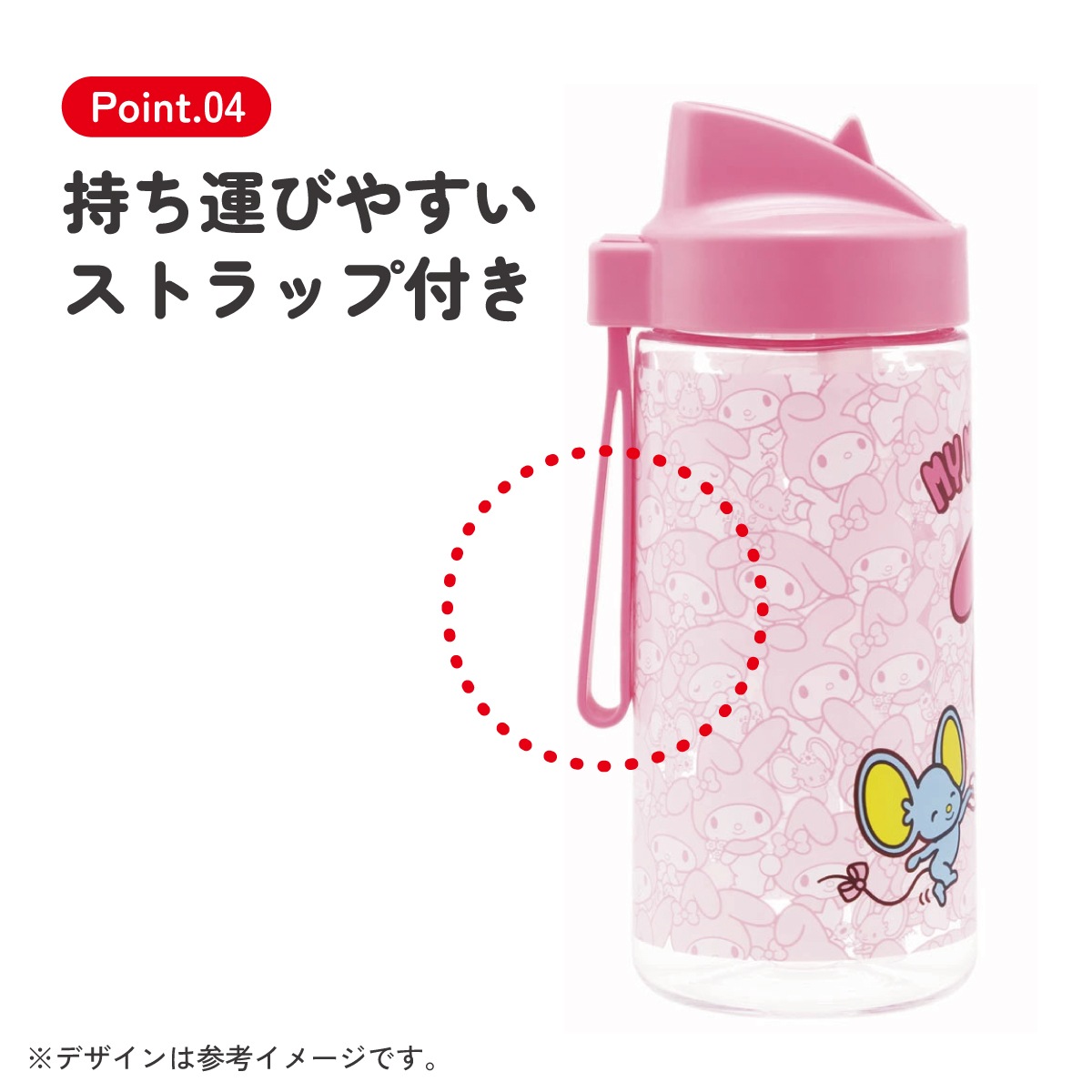 ストロー ボトル 水筒 500ml スパウト型 プラスチック クリア キッズ