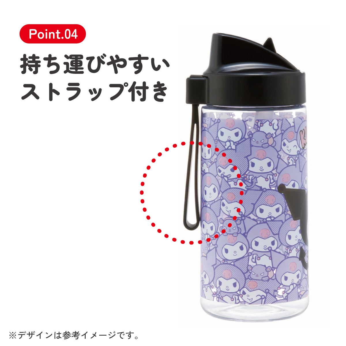 ストロー ボトル 水筒 500ml スパウト型 プラスチック クリア キッズ