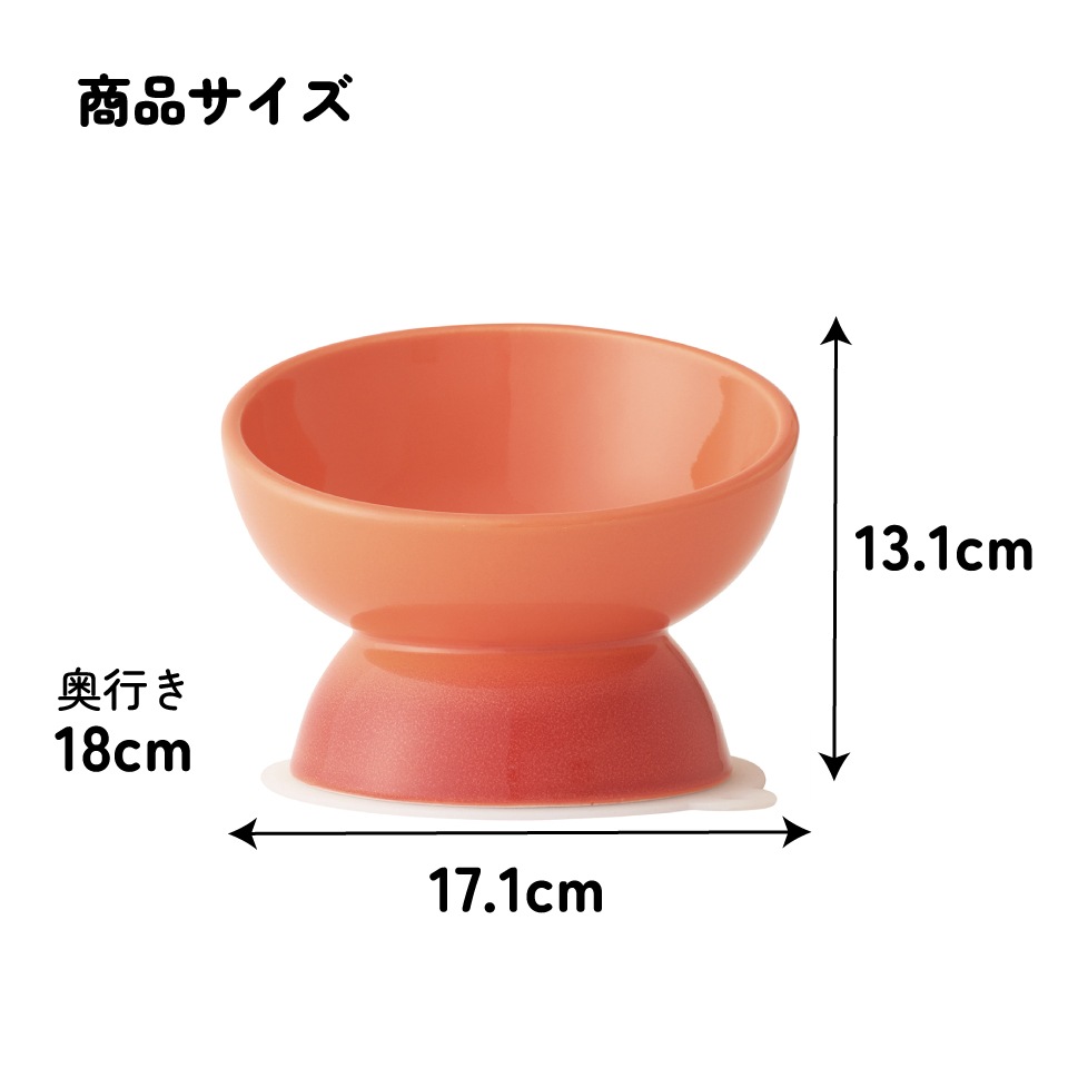 陶器製 短頭犬用食器オレンジ陶器 陶製 犬 ペット用食器 大阪公立大学