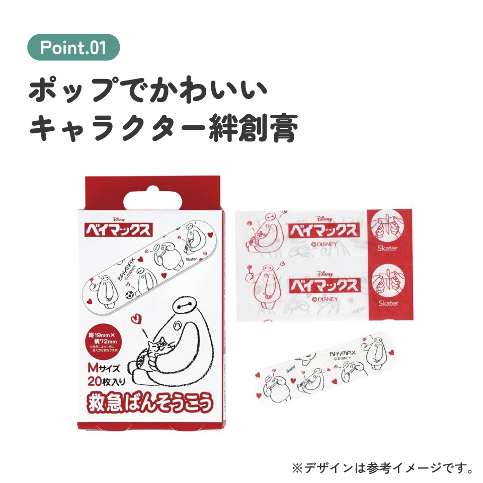 メール便対象品】 絆創膏 キャラクター かわいい 20枚 入り M サイズ