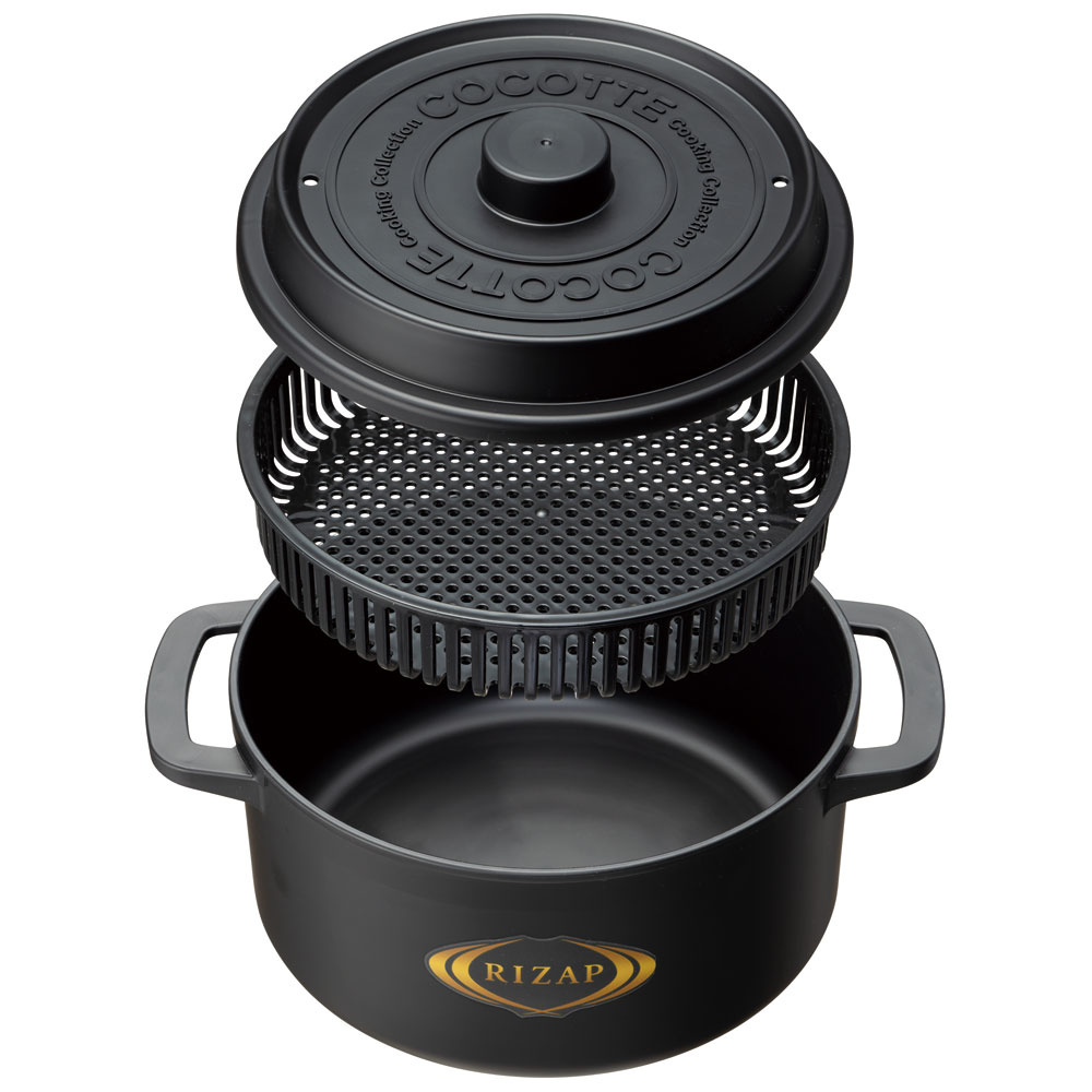 ココット風 電子レンジ 用 鍋 1.6L ライザップ RIZAP 時短 で ハッピー