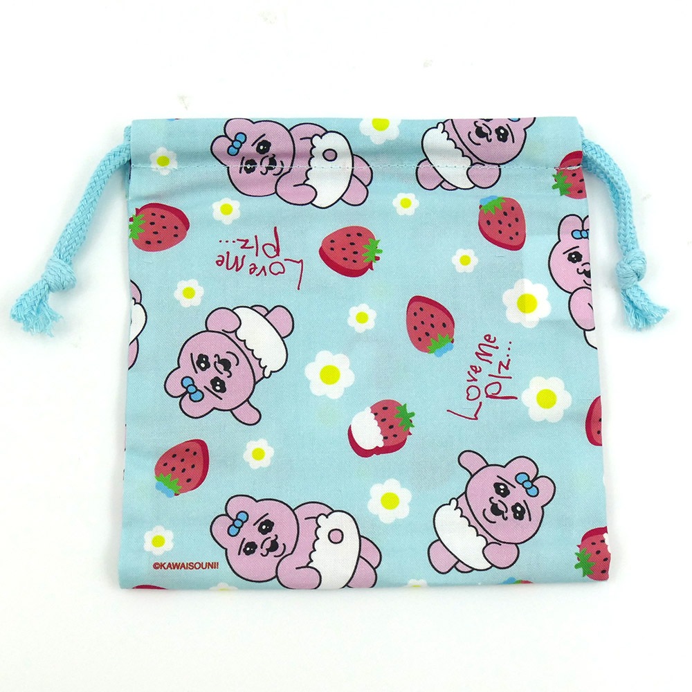 ご確認用＊黒いリネンきんちゃく袋＊アイボリーうさぎさん ナイロン巾着 うさぎ - ARANZINET ONLINESHOP - アランジネット