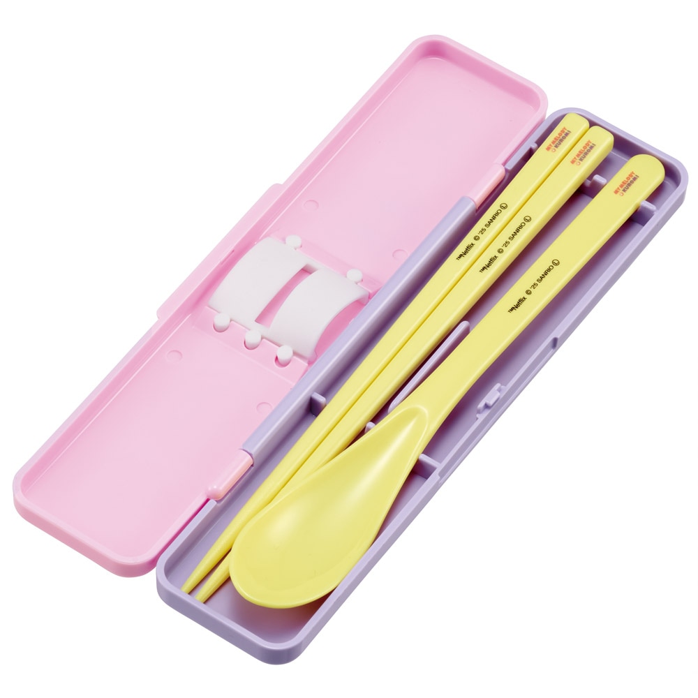 音が鳴らないコンビセット(箸・スプーン) 箸18cm マイメロ＆クロミ