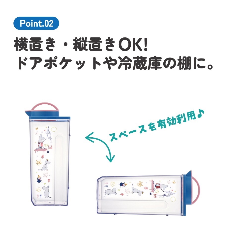 耐熱縦横冷水筒 2.2L ムーミン23／CJ22N_4973307662119