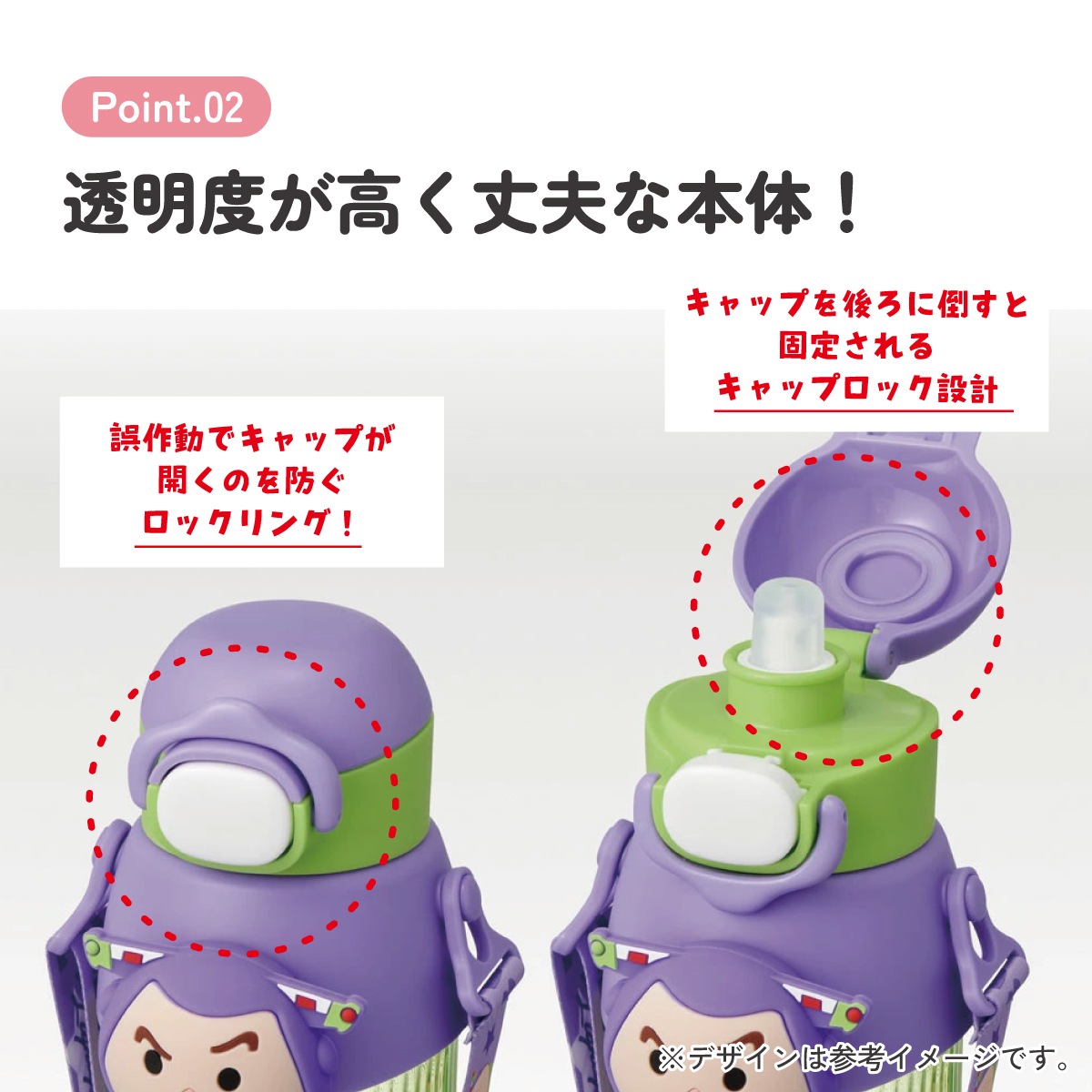 立体 マスコット 付き ストロー ボトル 水筒 590ml 子供 キッズ