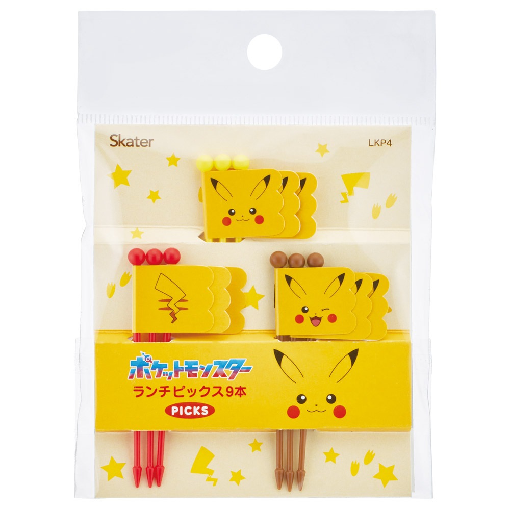 ポケモン デコレーションピック メール便対象品】 スケーター ランチピックス 9本入 3柄×3本入 セット