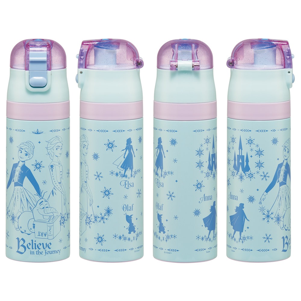トイ様　透明水筒カバー　ルージュ470ml スケーター 水筒 直飲み ステンレス 保冷 500ml 470ml ワンタッチ 水筒