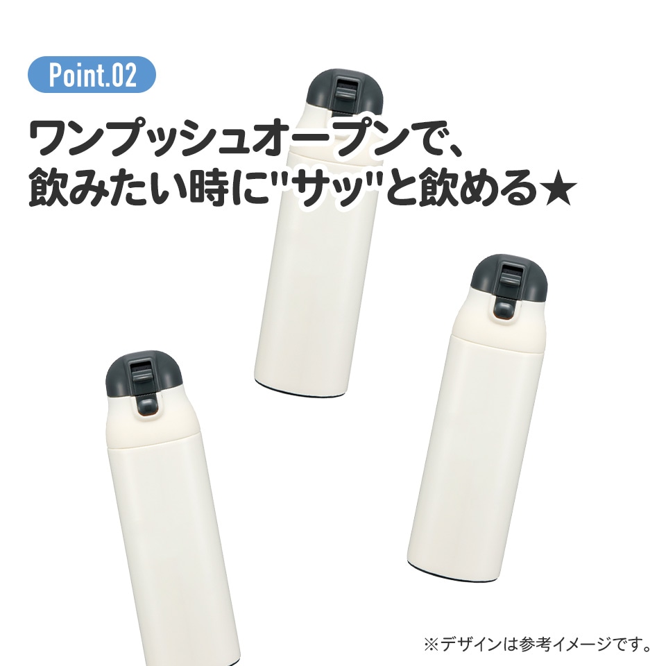 ワンプッシュステンマグボトル 500ml クロミ フラワーリース ワンプッシュステンマグボトル 500ml クロミ フラワーリース