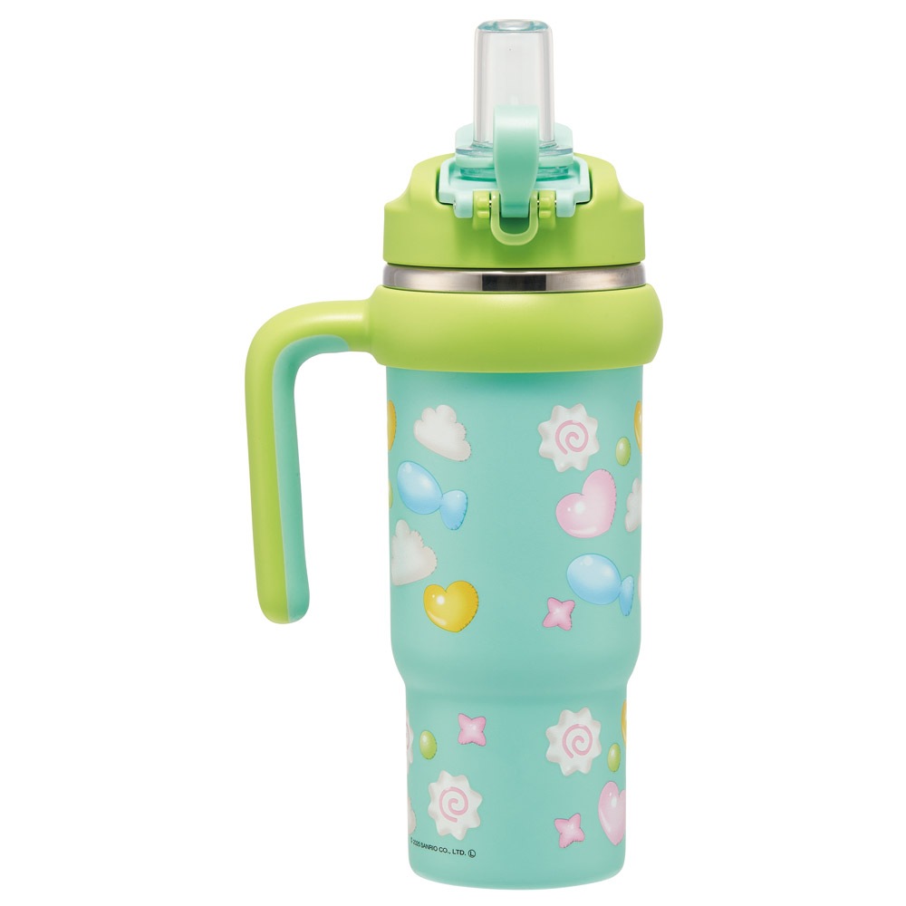 スケーター ハンドル付 タンブラー 830ml ストロー ステンレス ボトル