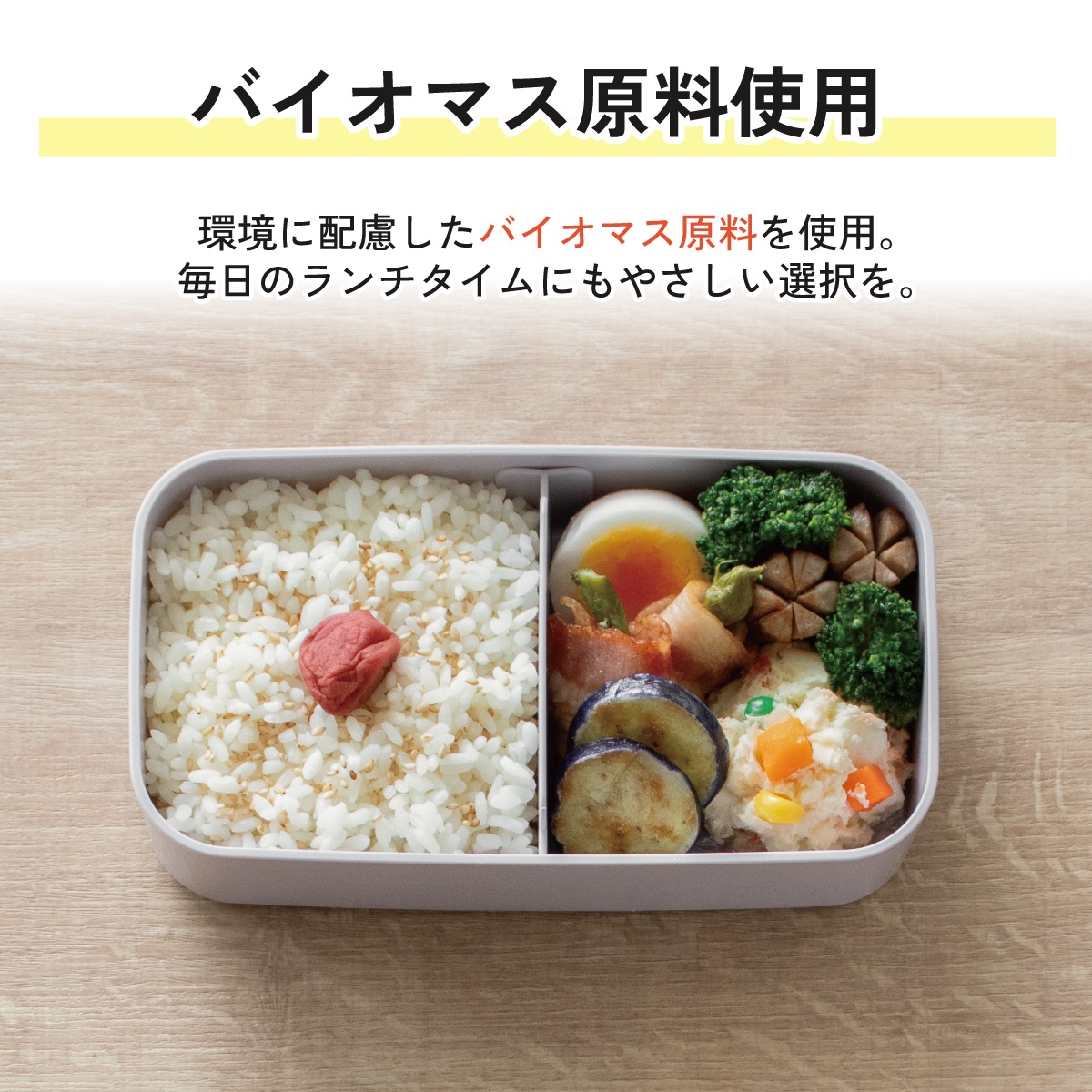箸付き 弁当箱 600ml 1段 ランチボックス お弁当 16.5cm 大人 子供