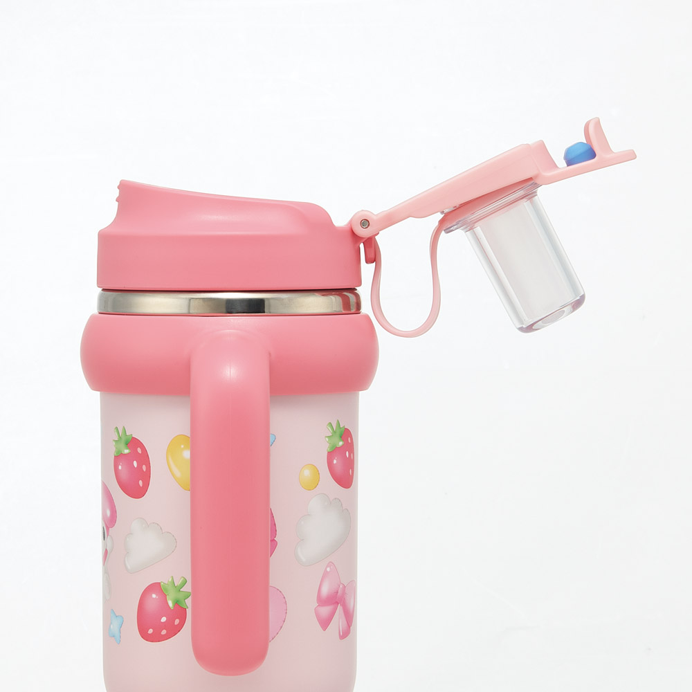 台湾限定 マイメロディータンブラー スケーター ハンドル付 タンブラー 830ml ストロー ステンレス ボトル