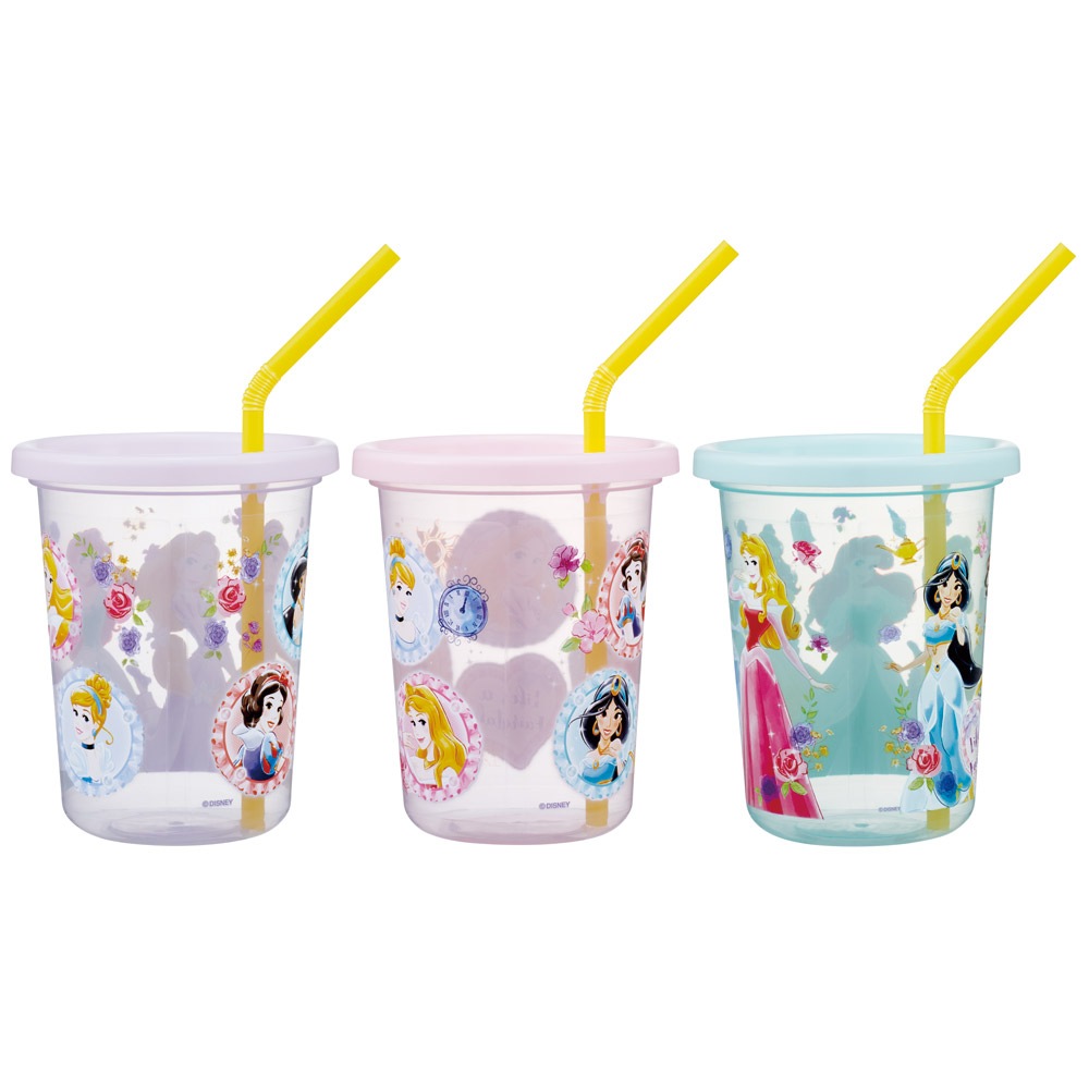 スケーター ストロー付きタンブラー 3個セット プラスチック 蓋付き