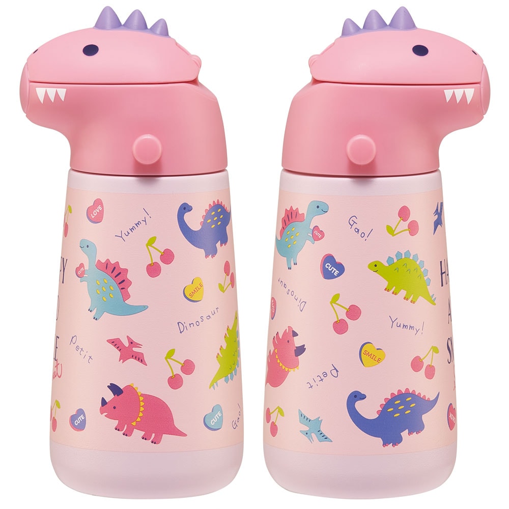 ダイカットストローステンレスボトル 370ml ハッピー＆スマイル
