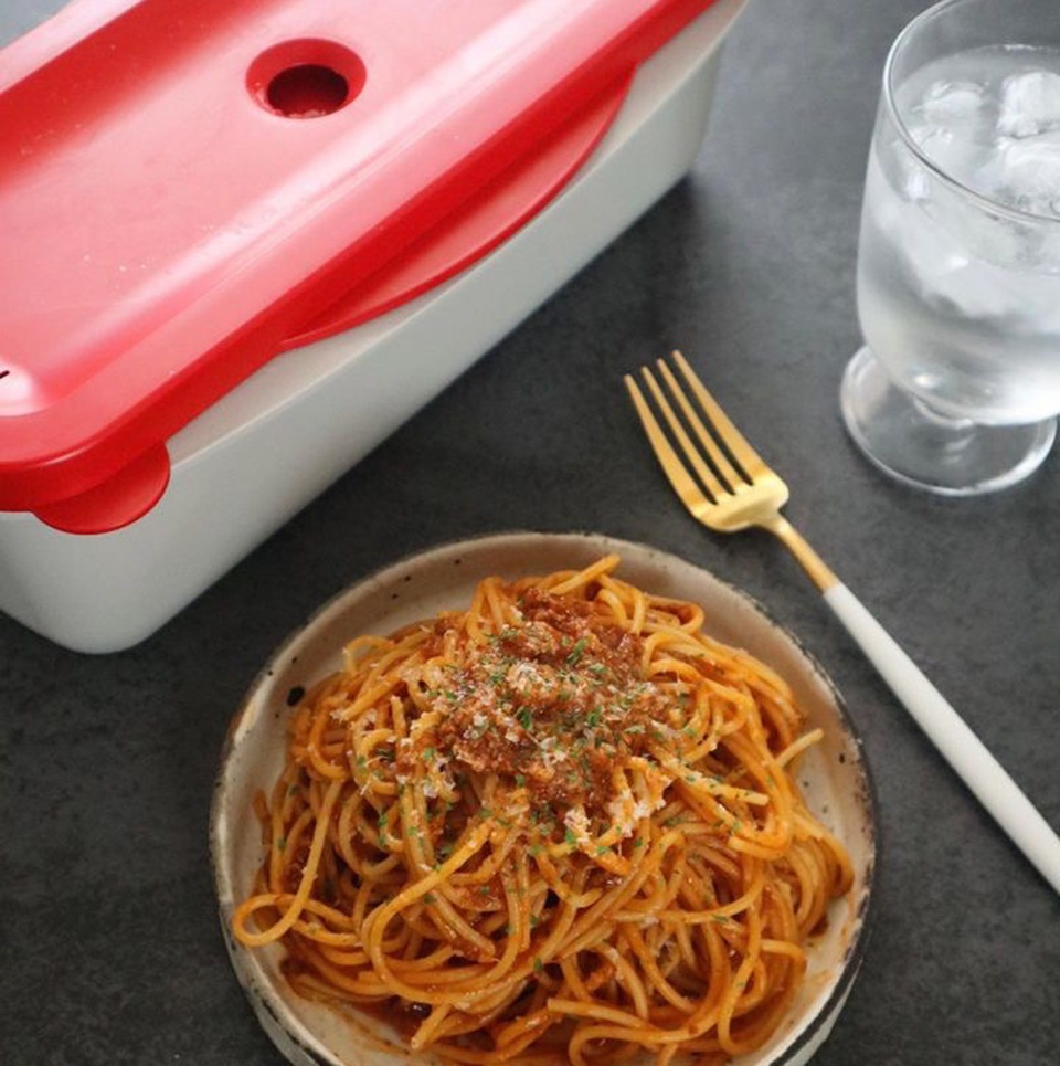 電子レンジ スチーム パスタ メーカー スパゲッティ 簡単 調理 料理