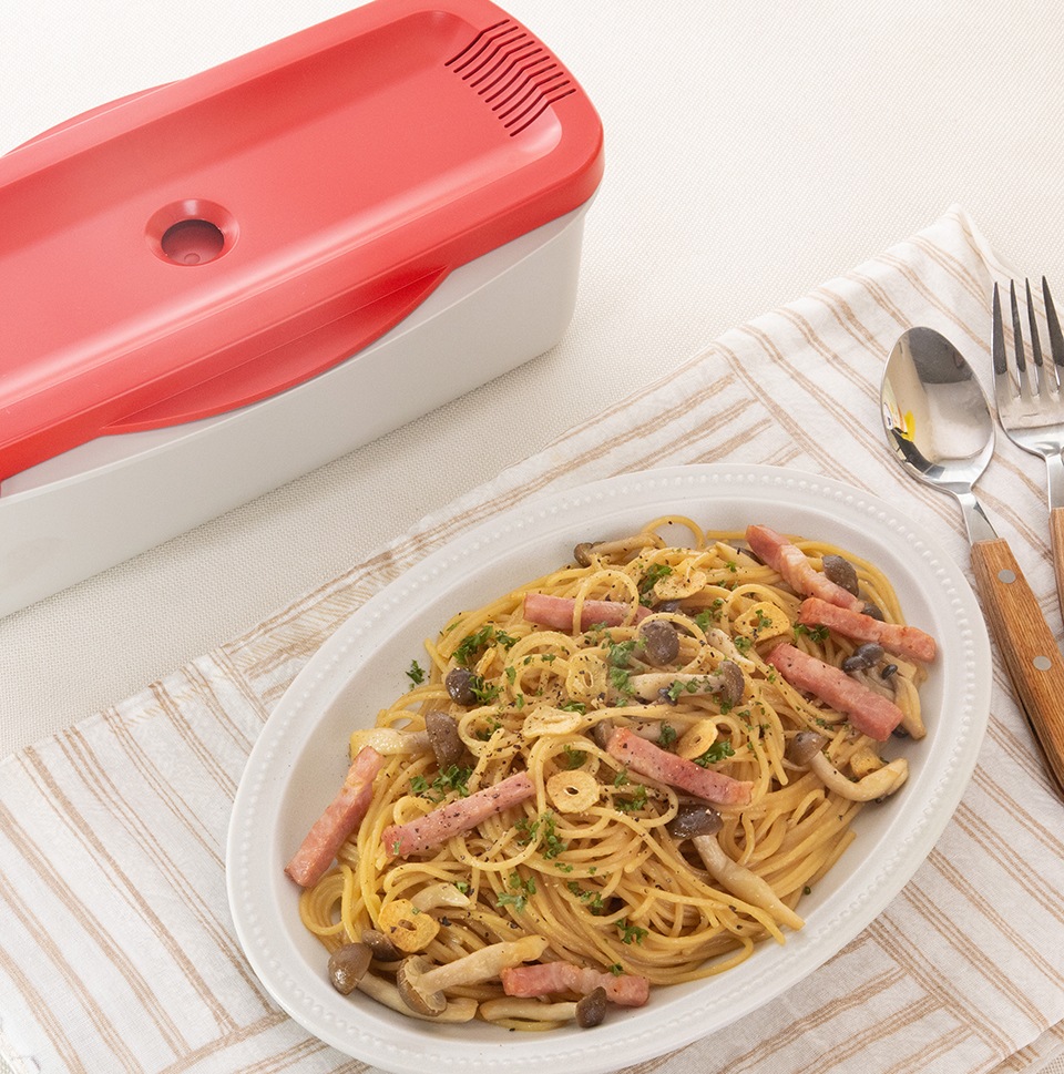 電子レンジ スチーム パスタ メーカー スパゲッティ 簡単 調理 料理