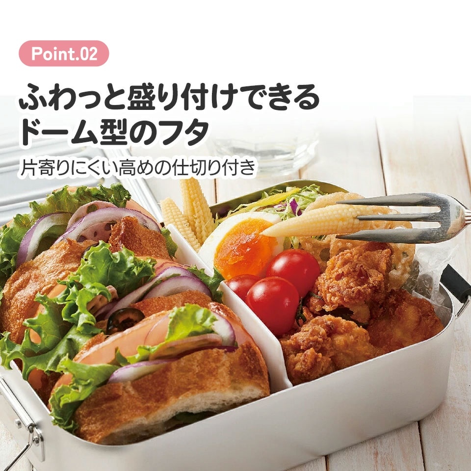 アルミふわっとランチBOX 1段/1000mlシルバー