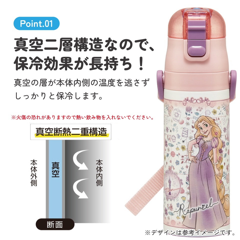スケーター 水筒 子供 470ml 直飲み ダイレクト キッズ ステンレス