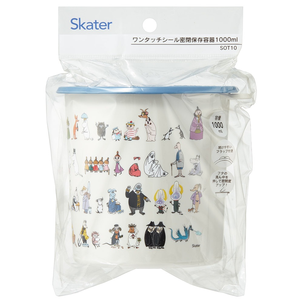 保存容器 ムーミン Amazon｜スケーター(Skater) ワンタッチ シール容器 L 1000ml 密閉容器