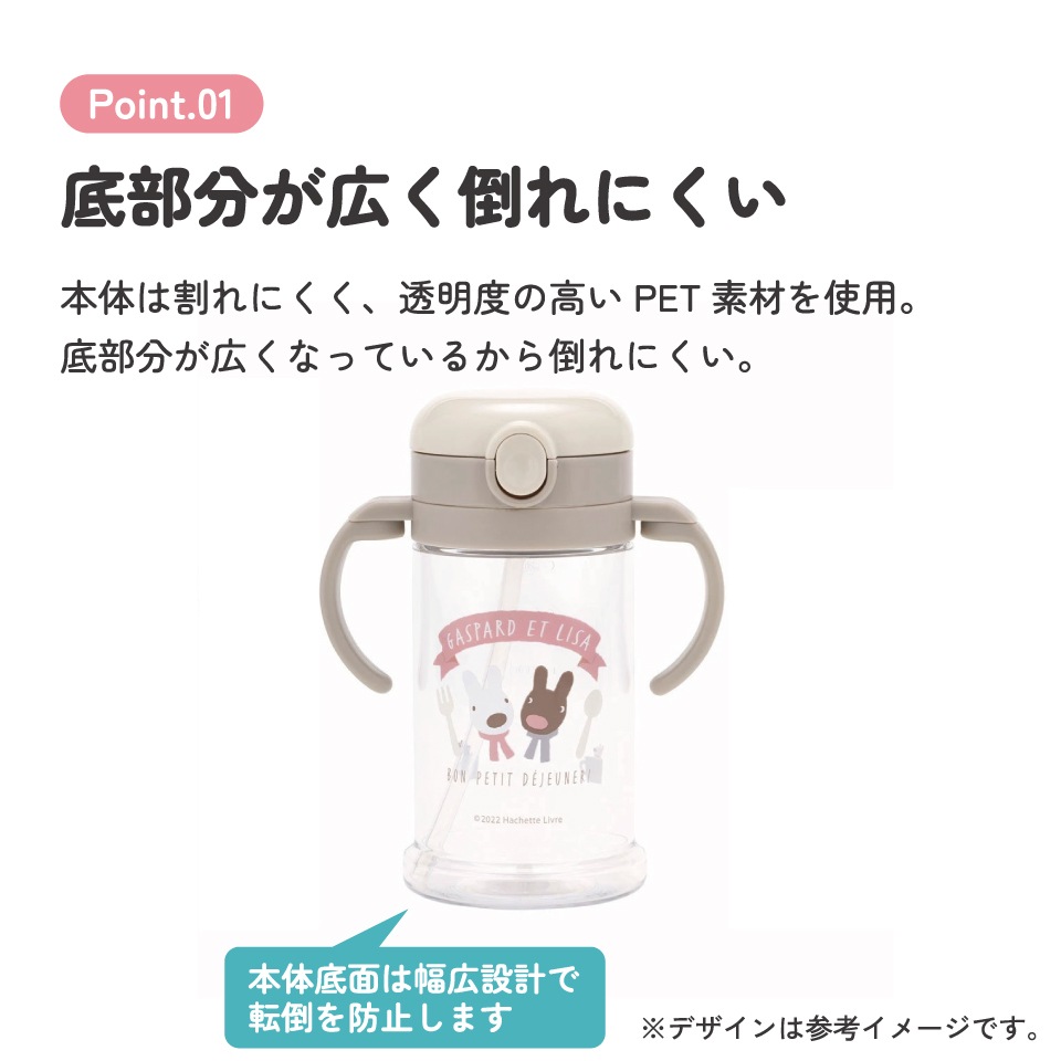2WAYストローマグ 370ml リサとガスパール