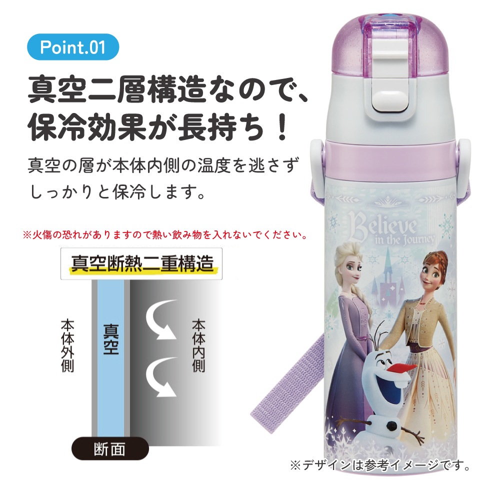 スケーター 水筒 子供 470ml 直飲み ダイレクト キッズ ステンレス